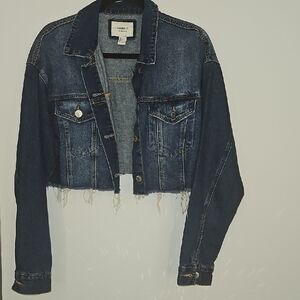Forever 21 Blue Cropped Jean Jacket